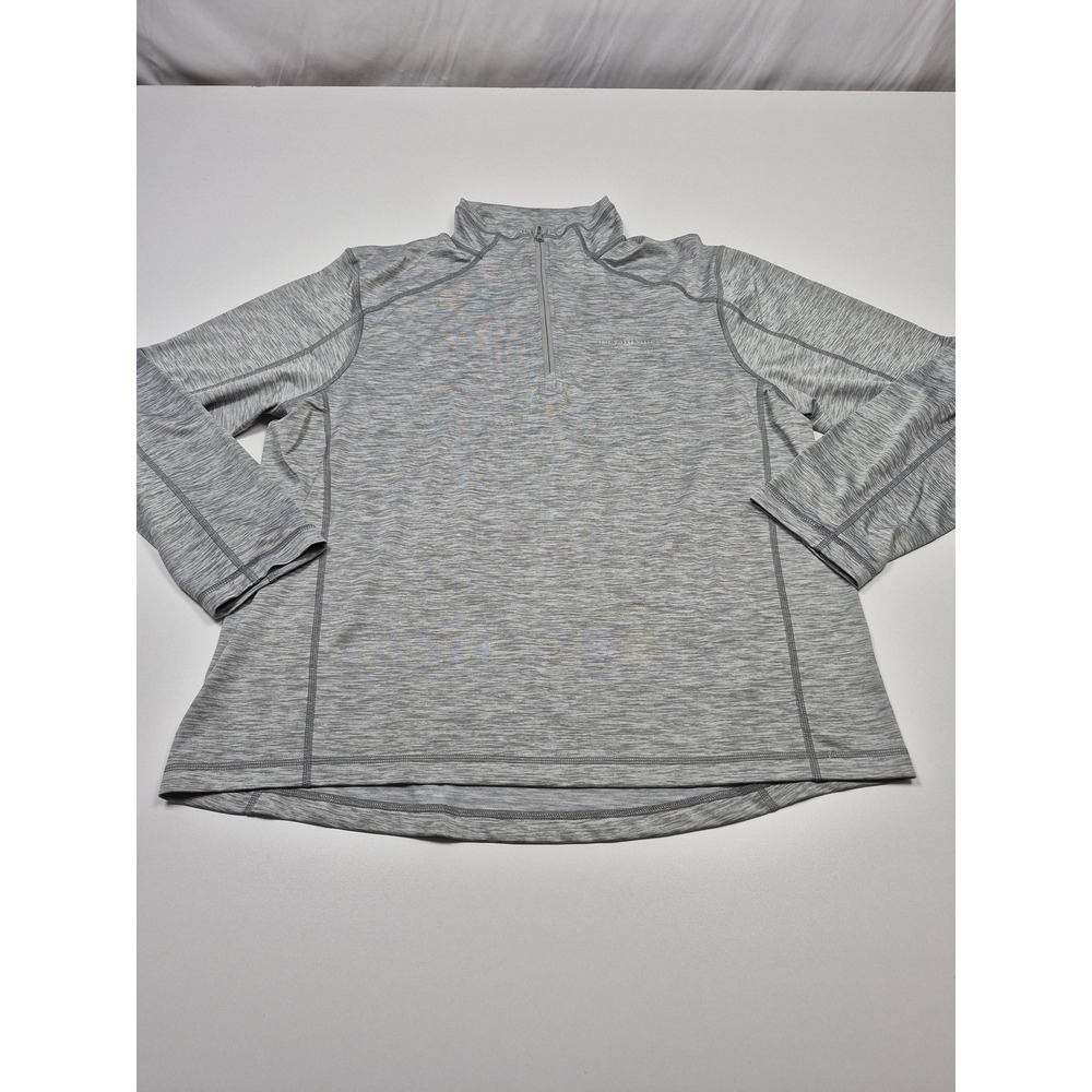 Vineyard Vines Performance Pullover Mens Large Gray 1/4 Zip Long Sleeve Athletic